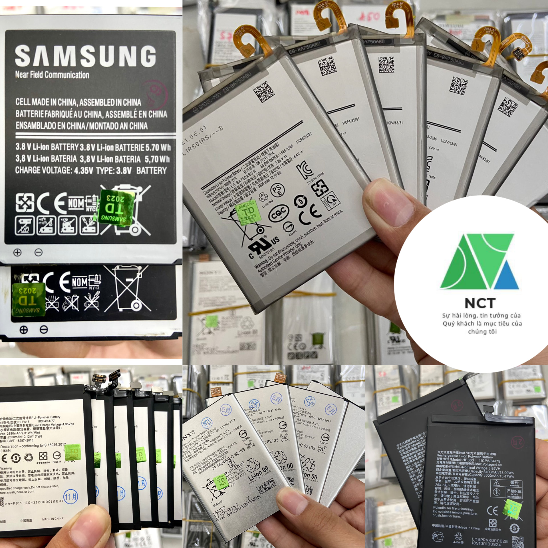 Pin Sam sung đủ các dòng