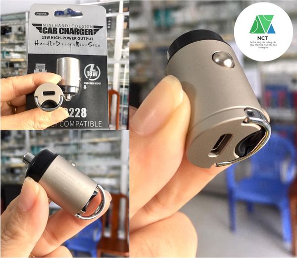 Củ sạc ô tô Remax RCC-228 cổng Type-C sạc nhanh iPhone